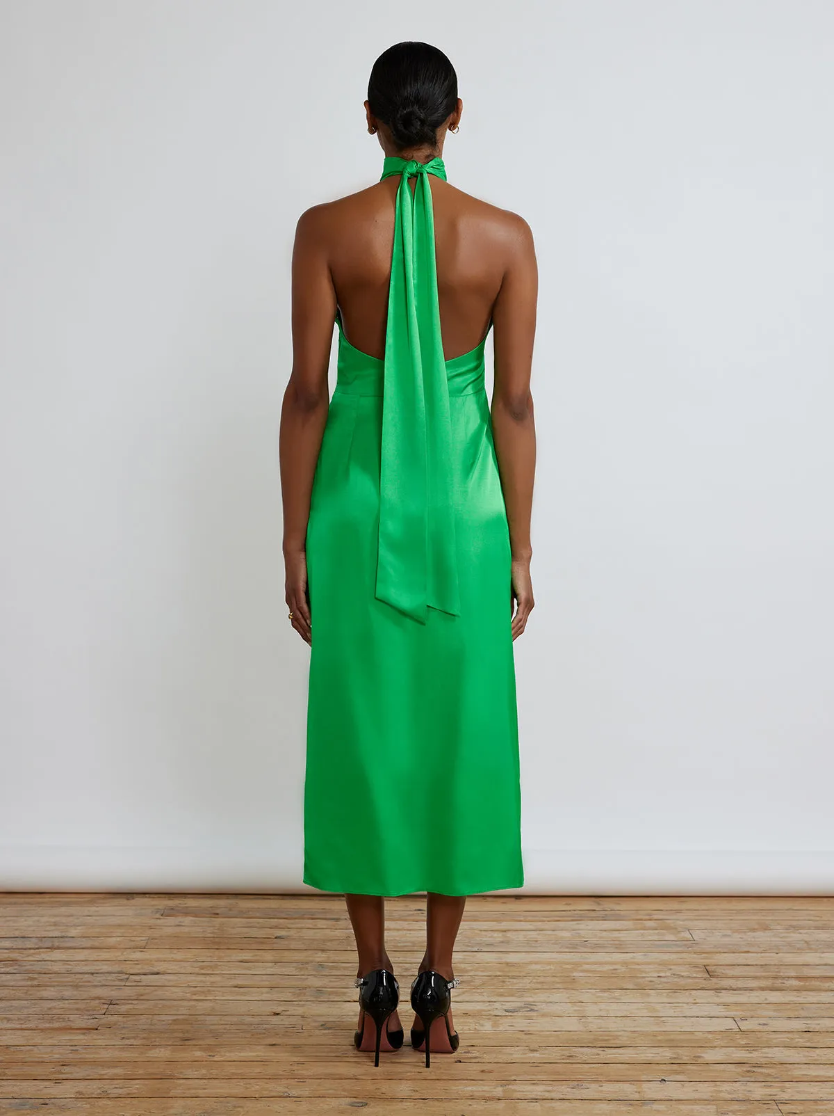 Gwen Green Halterneck Dress