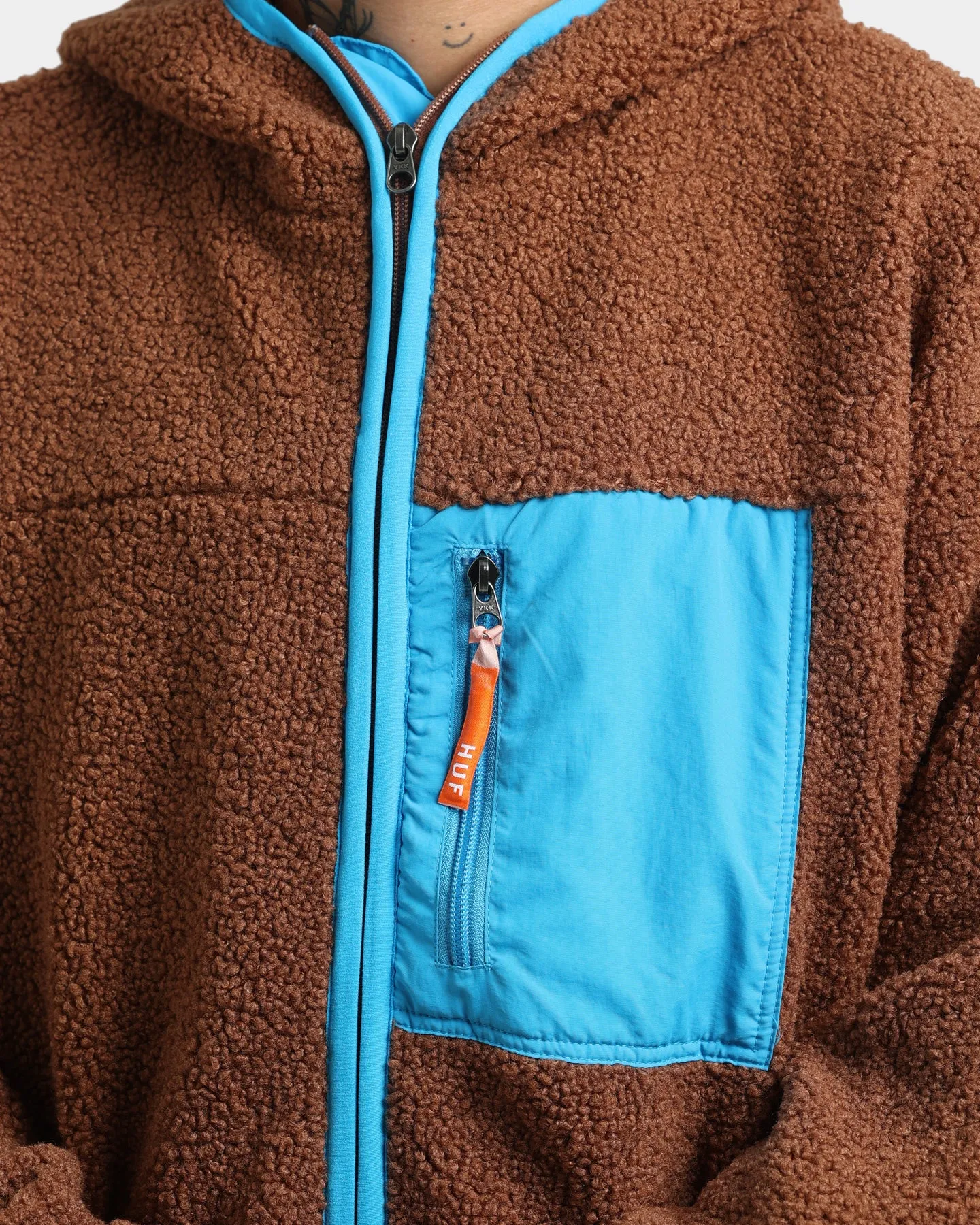 HUF Fort Point Sherpa Jacket Dust Brown