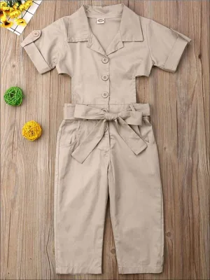 I Got This Khaki Cut Out Waist Jumpsuit