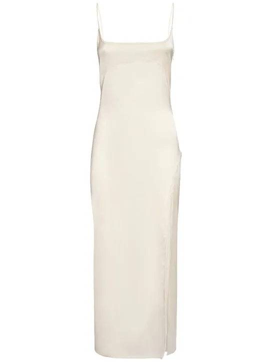 Jacquemus   La Robe Notte satin midi dress 