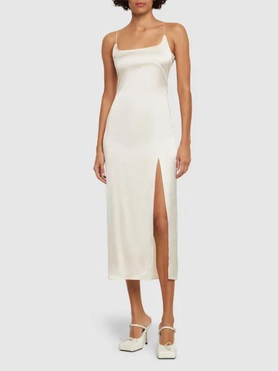 Jacquemus   La Robe Notte satin midi dress 