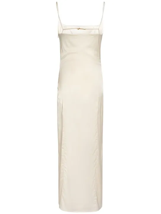 Jacquemus   La Robe Notte satin midi dress 