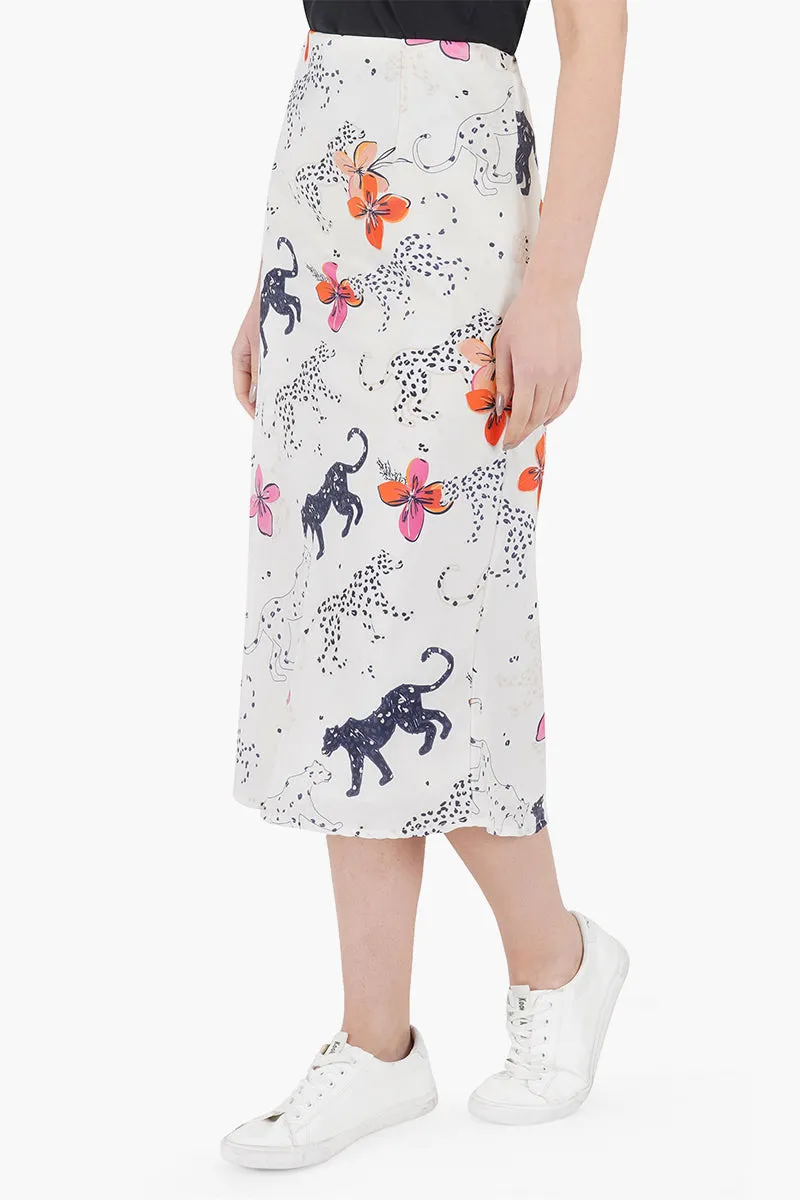 Jaguar Floral Skirt