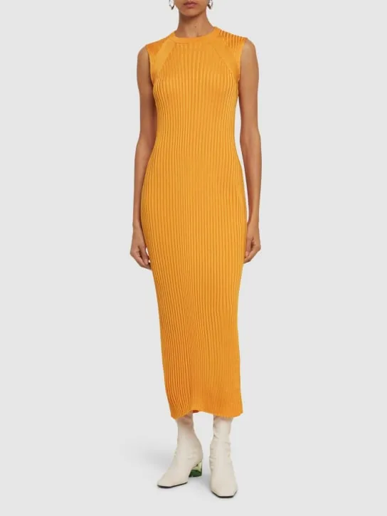 Jil Sander   Sleeveless jersey midi dress 