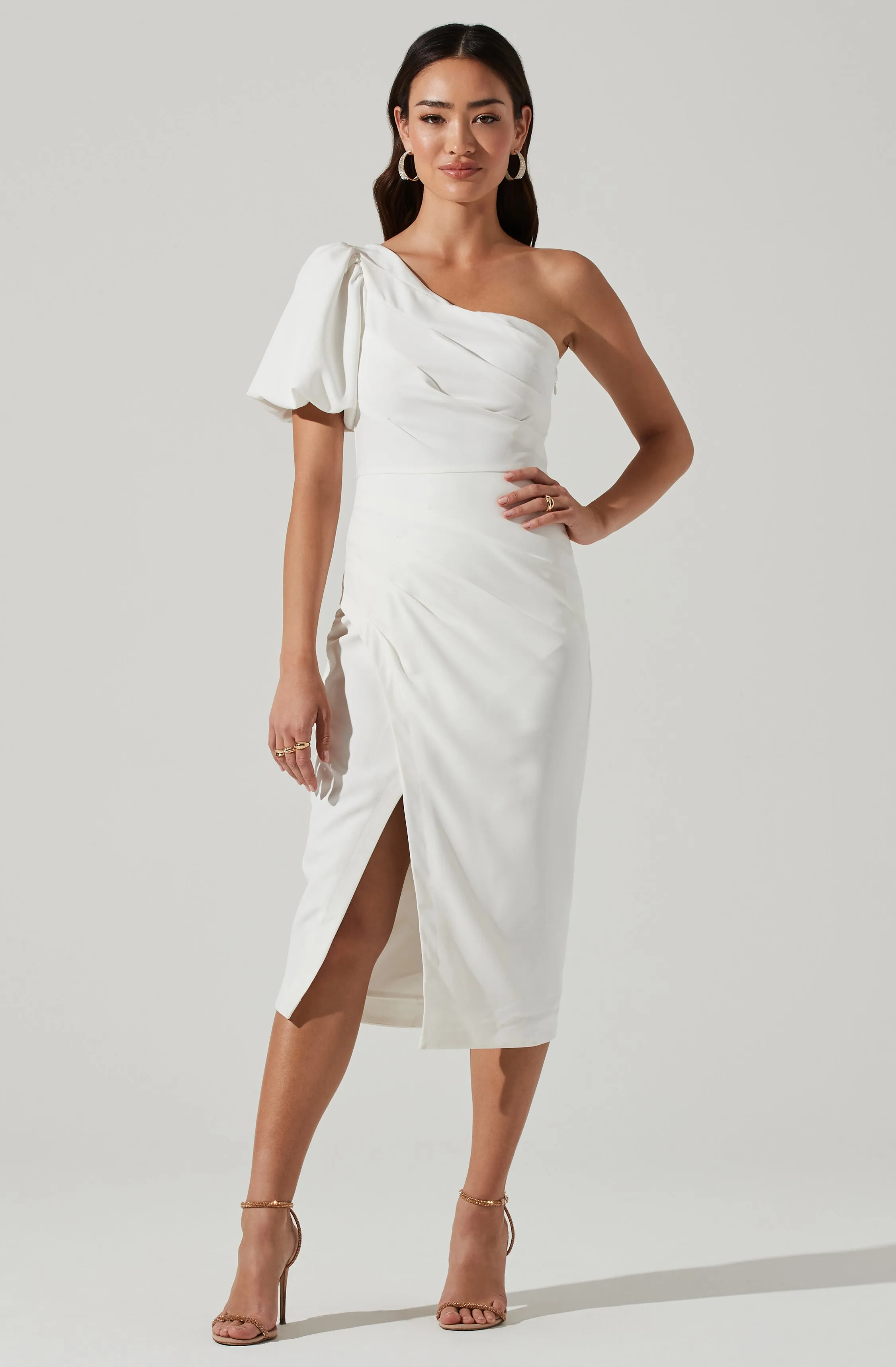 Joelle One Shoulder Midi Dress