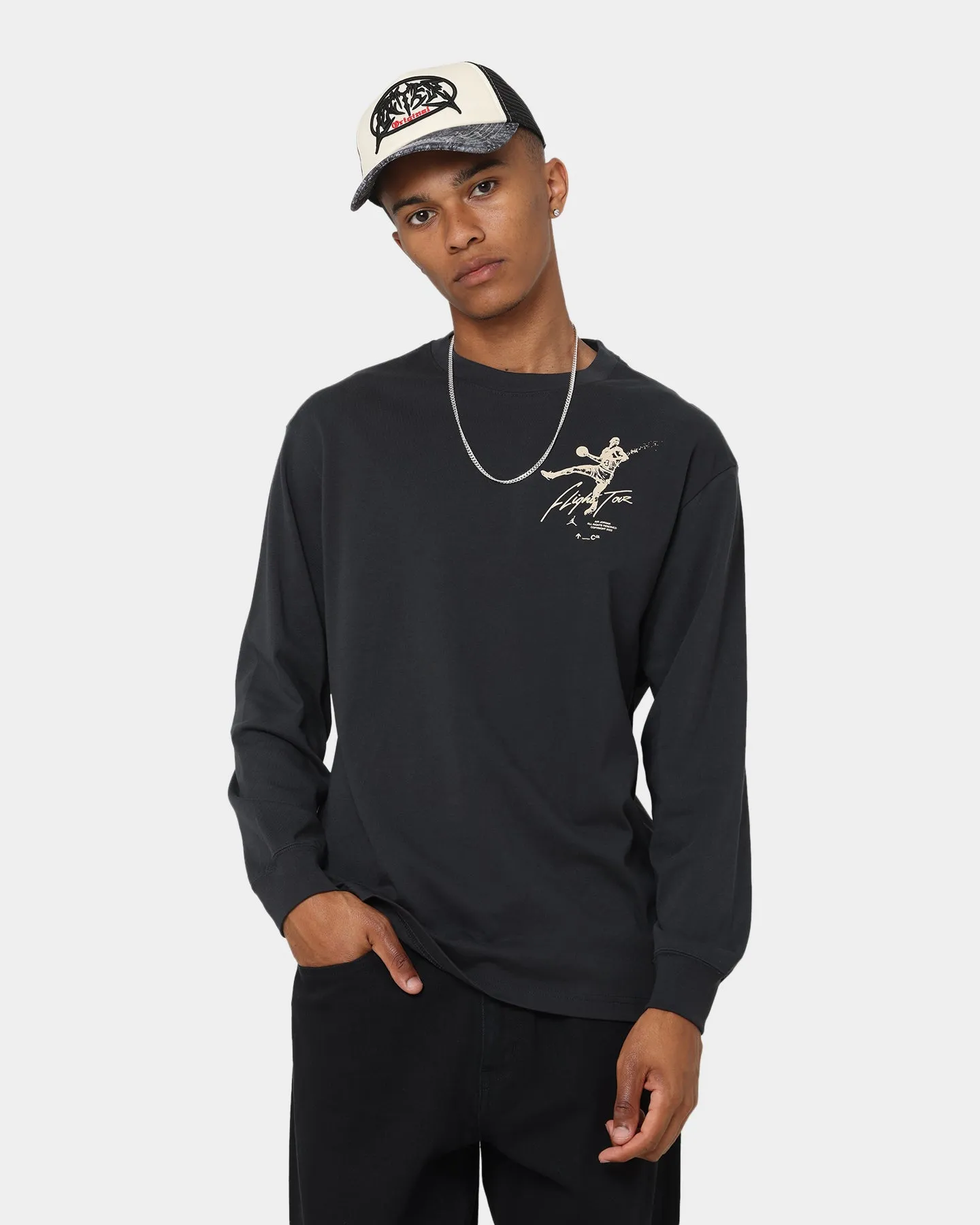 Jordan Flight Heritage 85 Graphic Crewneck Off Noir/Rattan