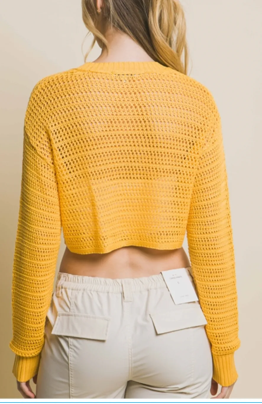 Knit Crop Button Up (More colors)