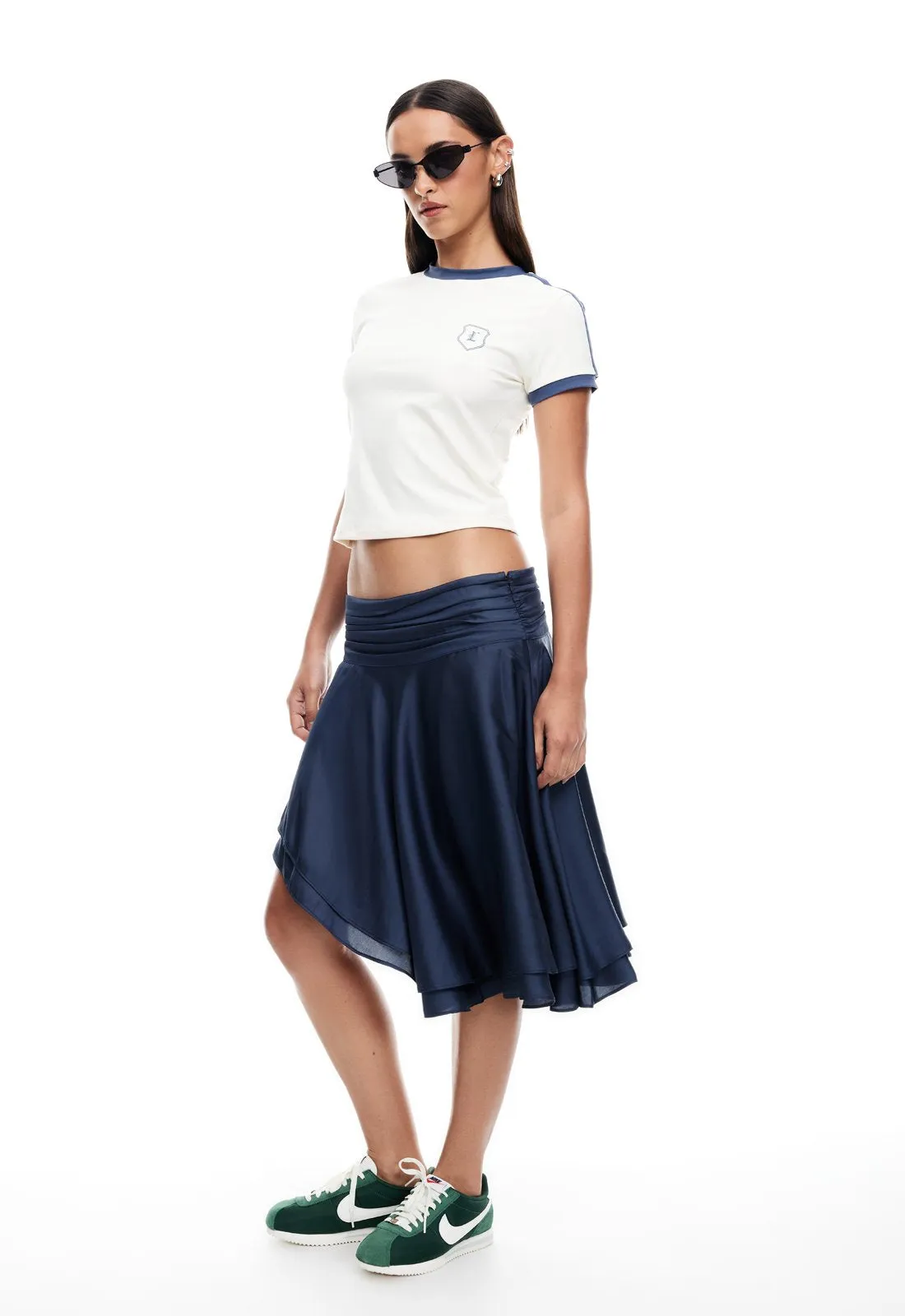 LEGACY MIDI SKIRT - NAVY