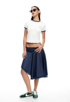 LEGACY MIDI SKIRT - NAVY