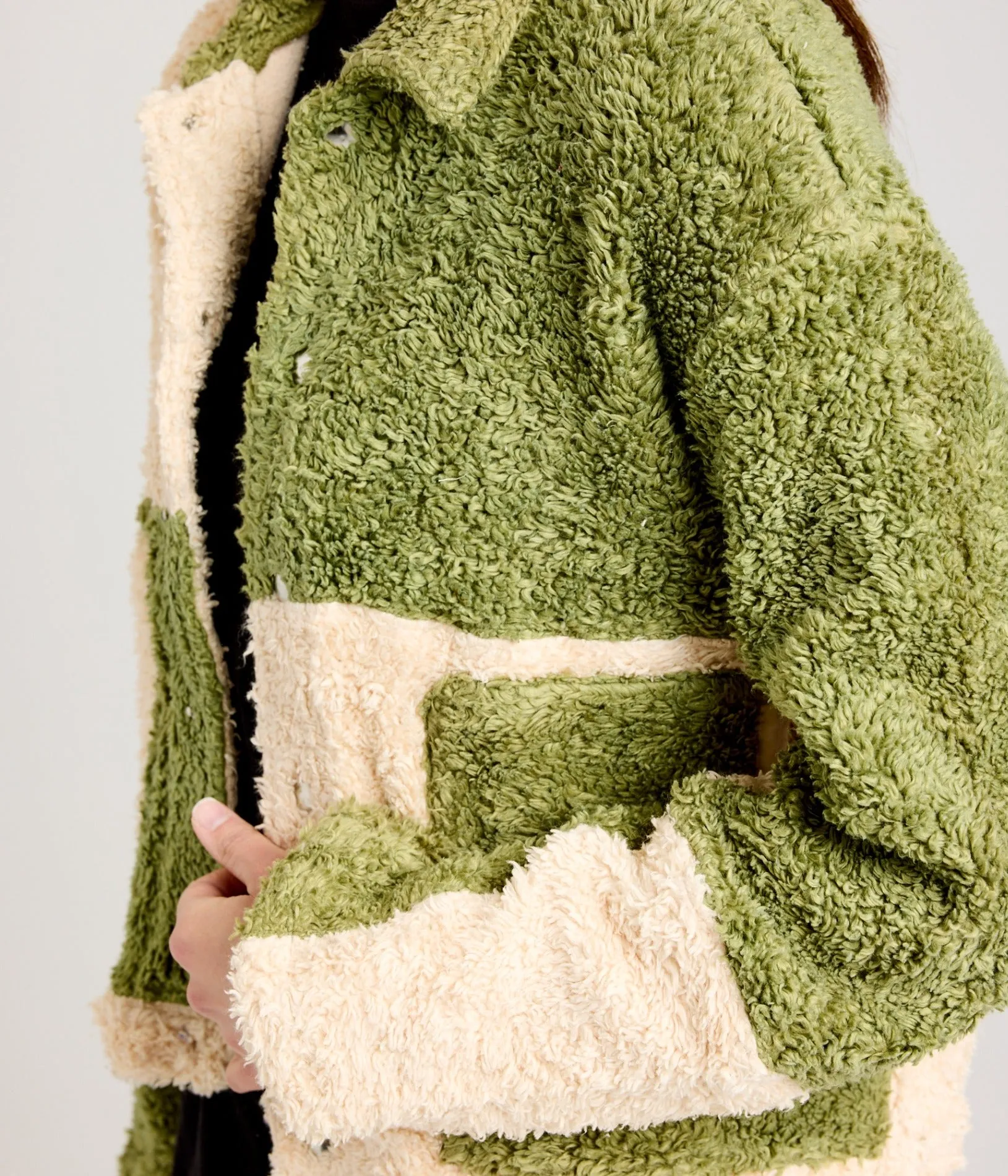 Libby Sherpa Jacket - Pear