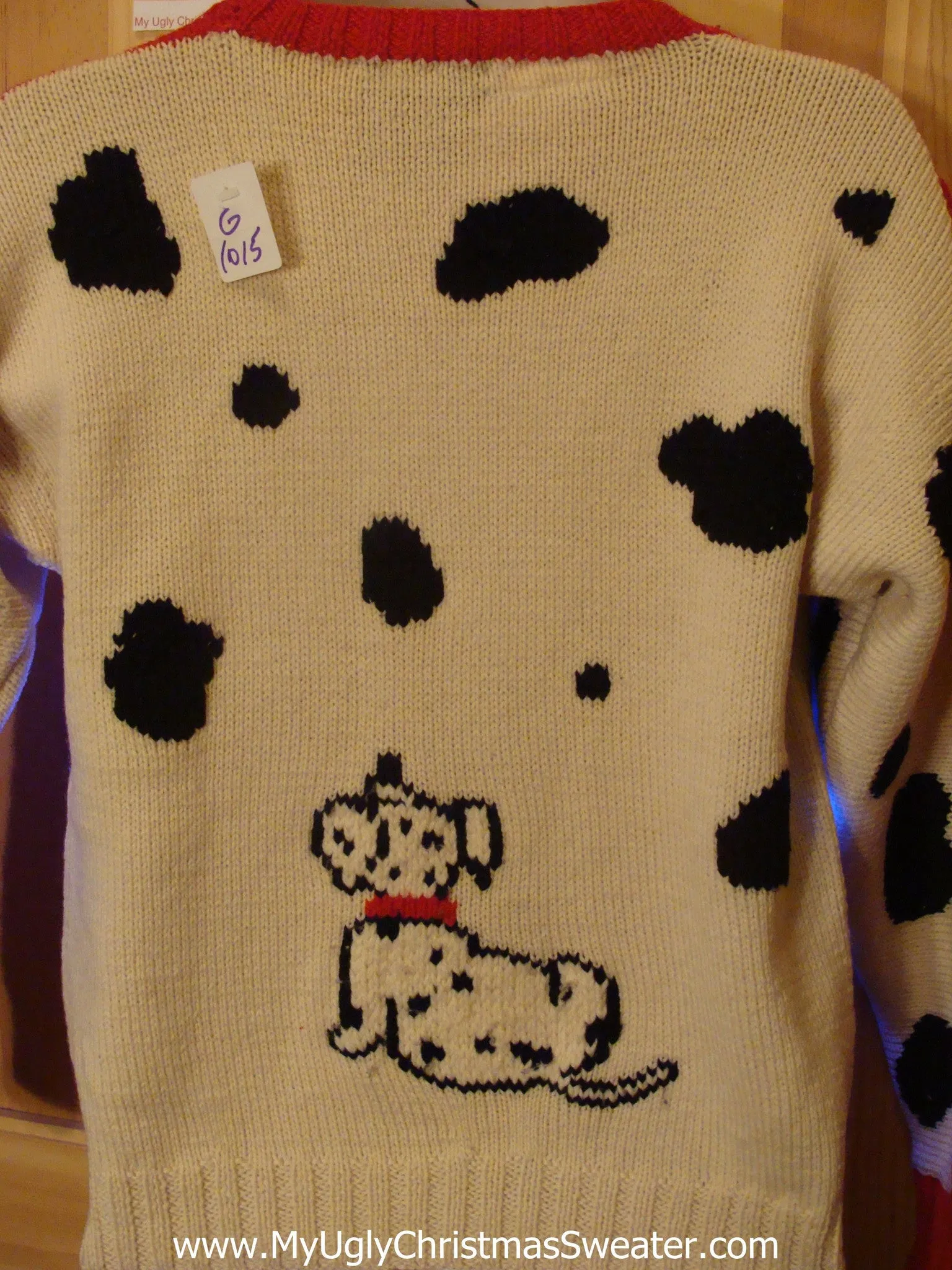 Light Up Christmas Sweater Dalmation Dog 80s Pullover