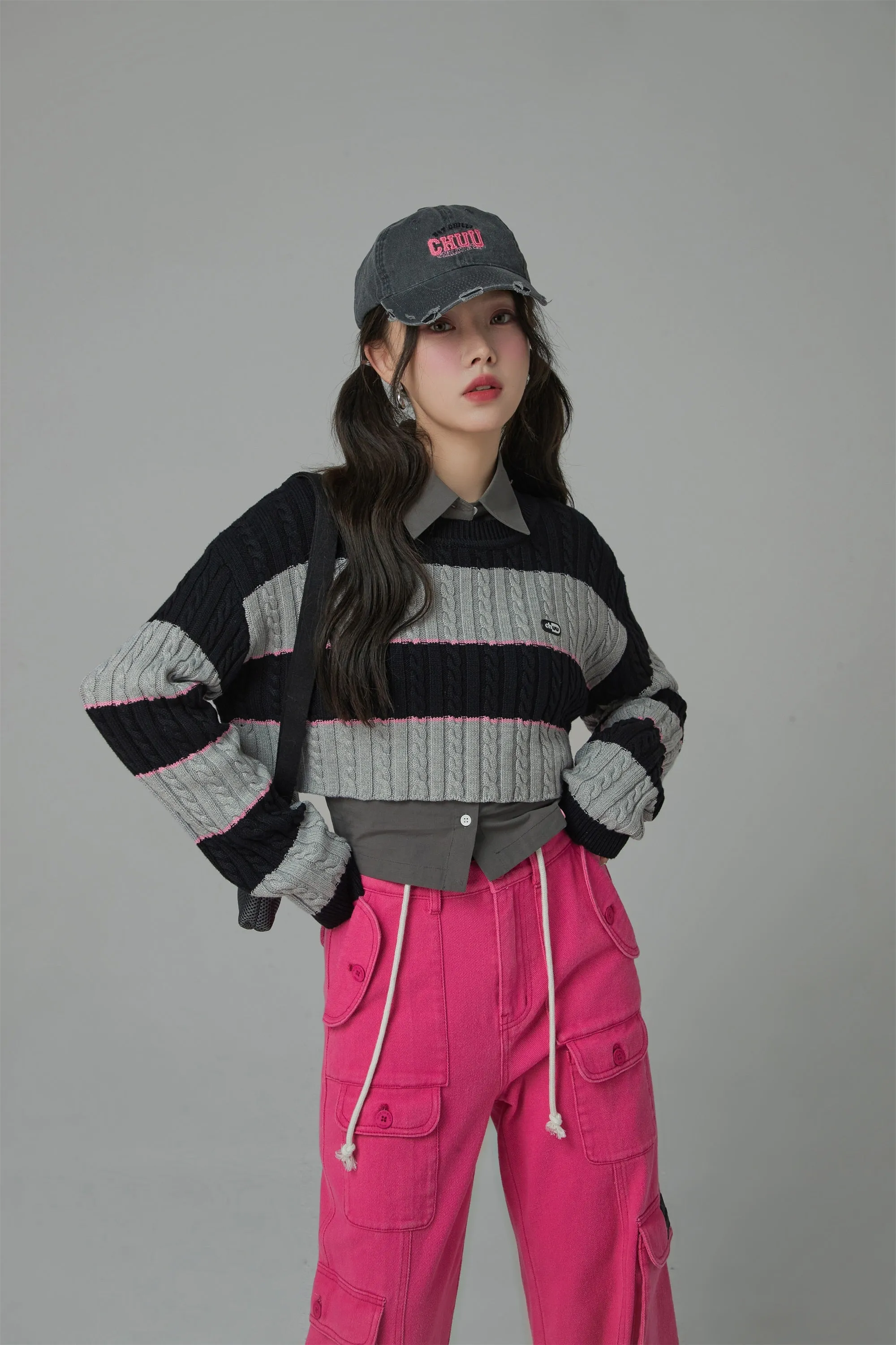 Love Again Stripe Crop Knit Sweater