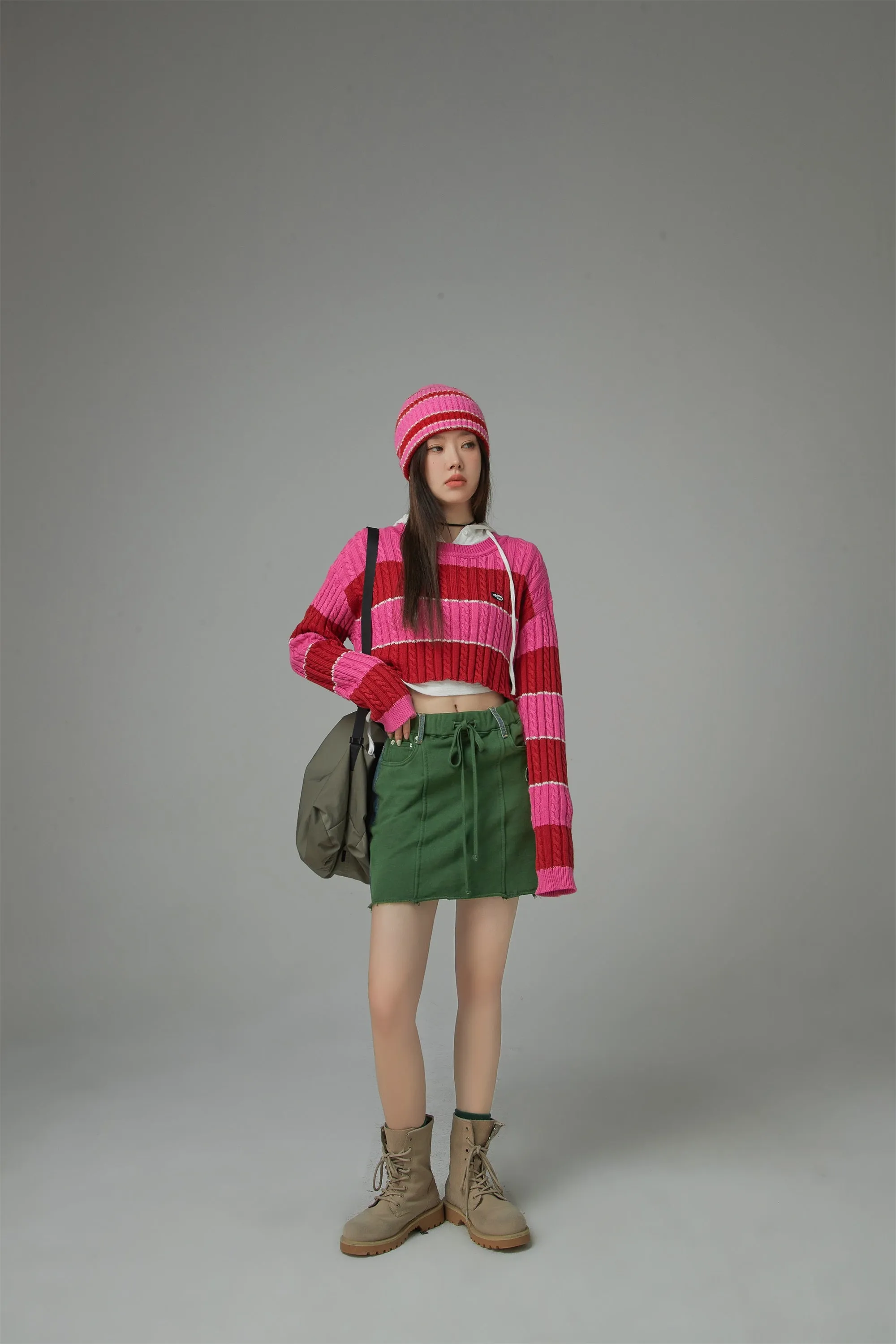 Love Again Stripe Crop Knit Sweater