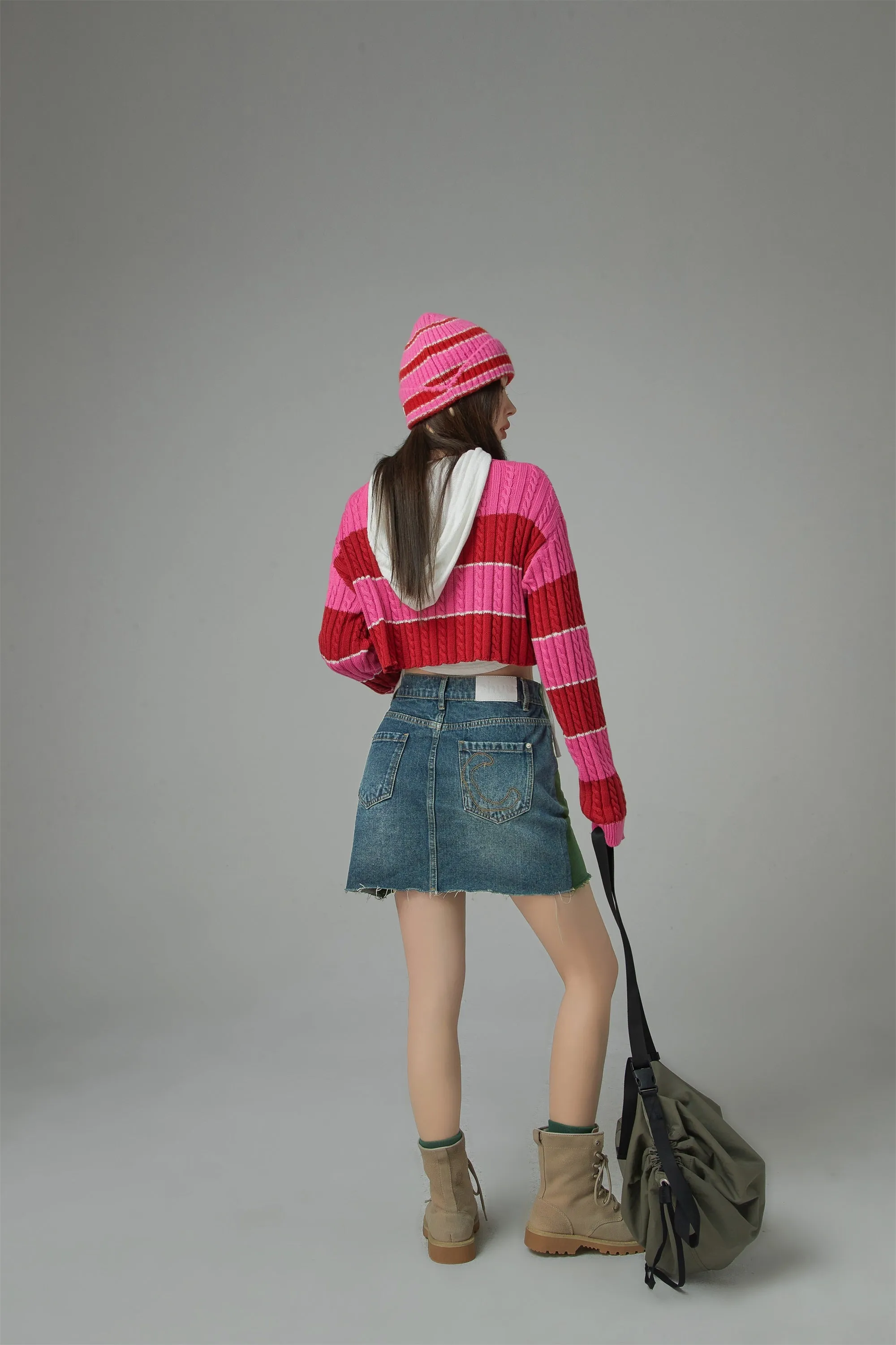 Love Again Stripe Crop Knit Sweater