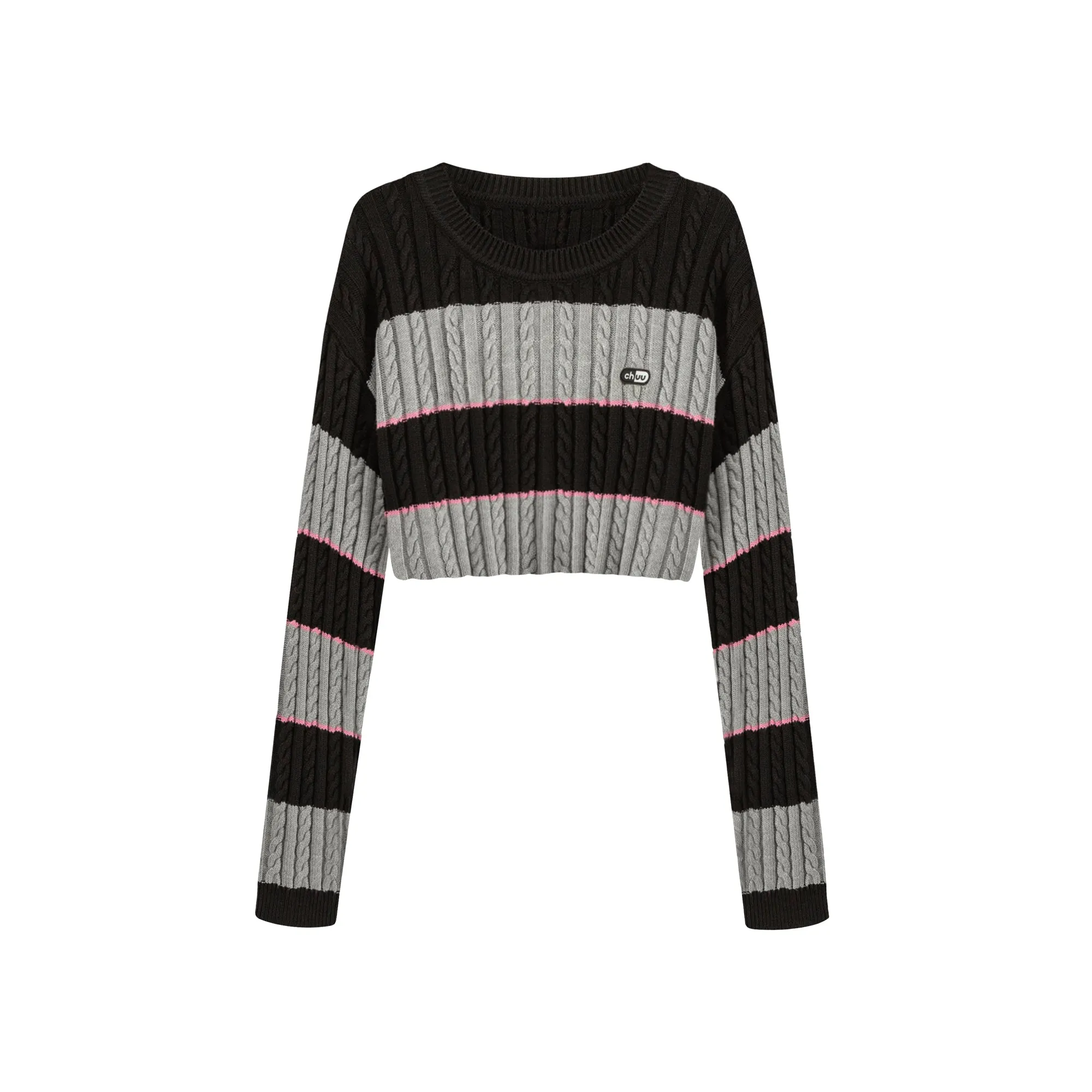 Love Again Stripe Crop Knit Sweater