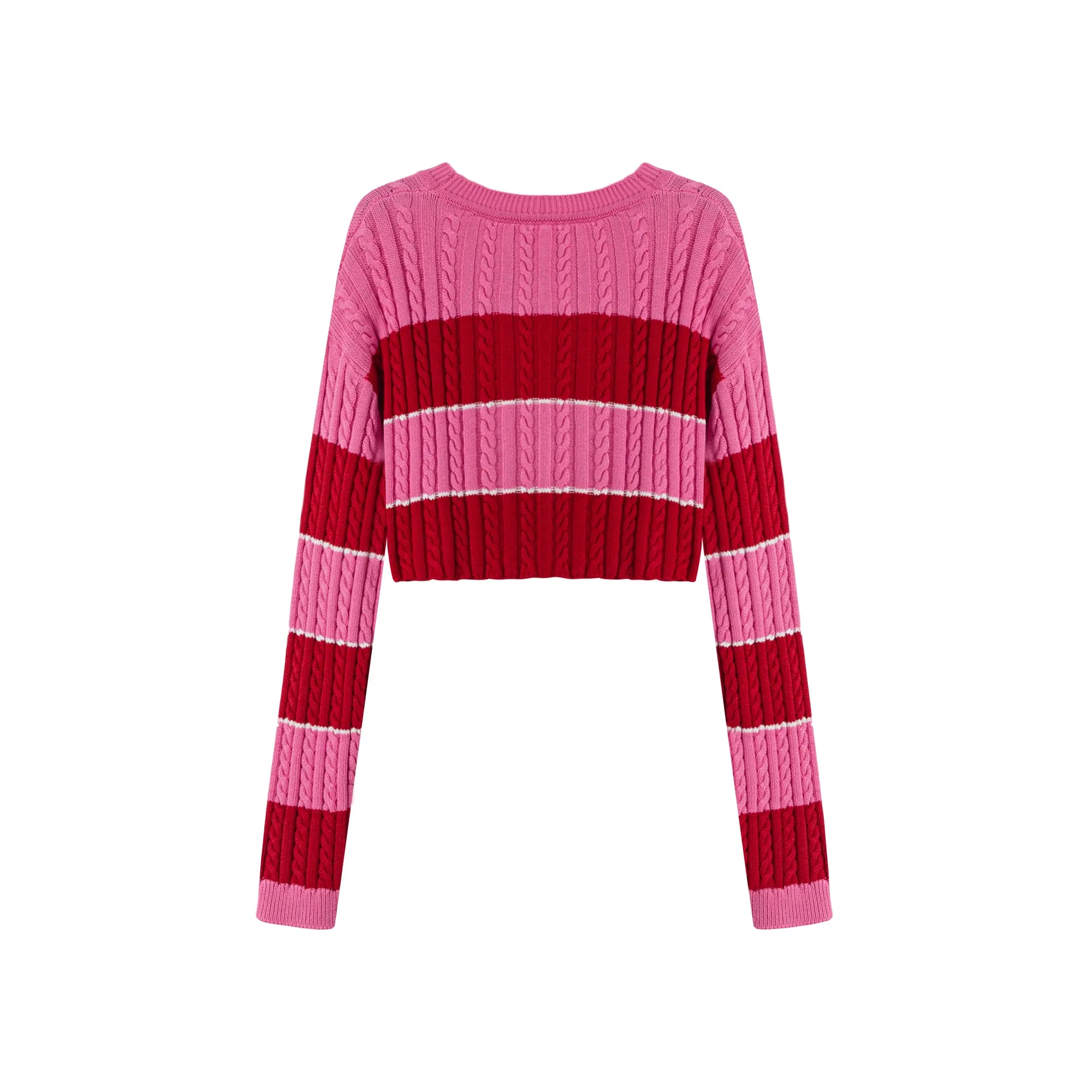 Love Again Stripe Crop Knit Sweater