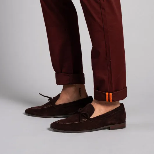 Mahogany Timber Burgundy Cotton Chinos