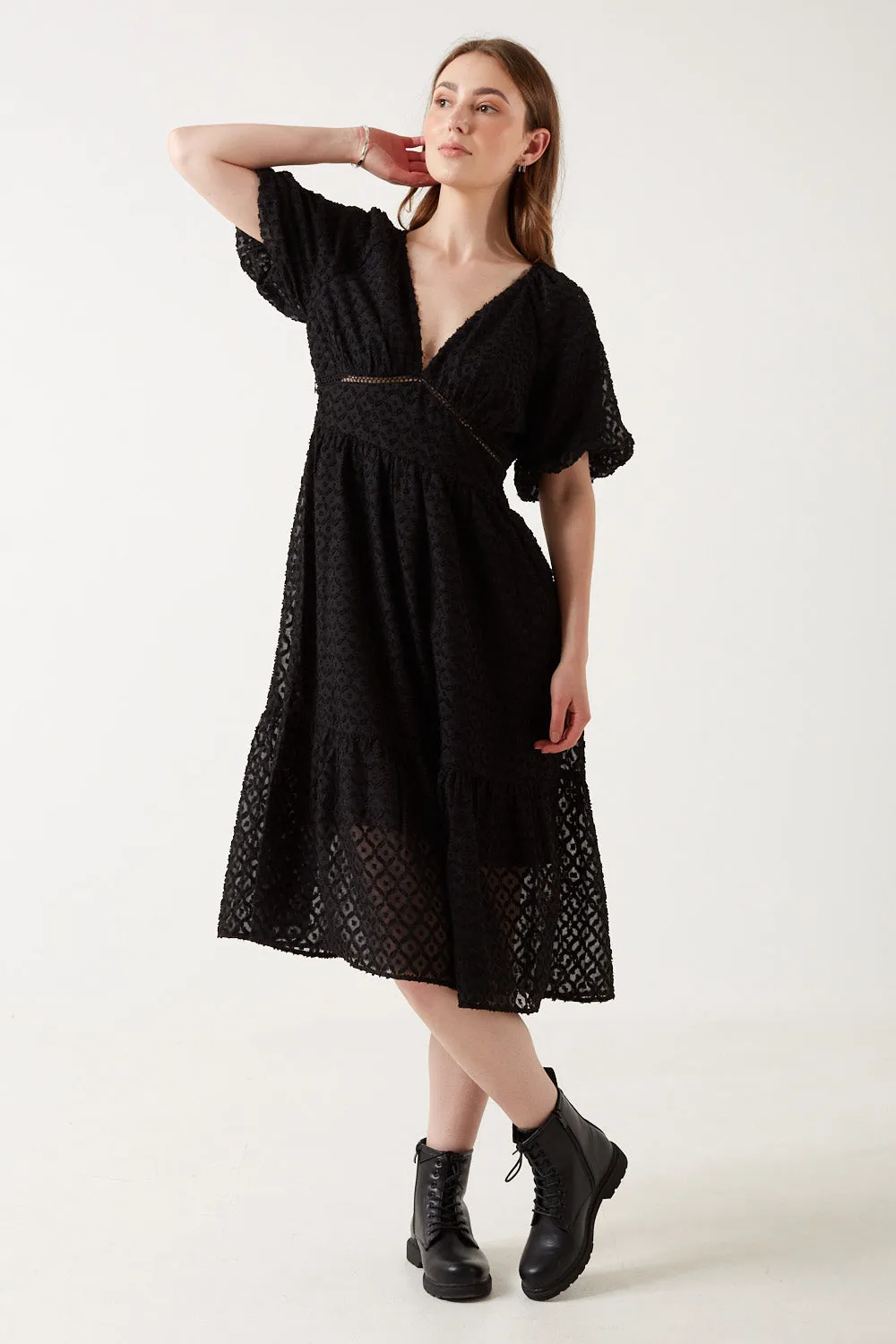 Marc Angelo Puff Sleeves Dress