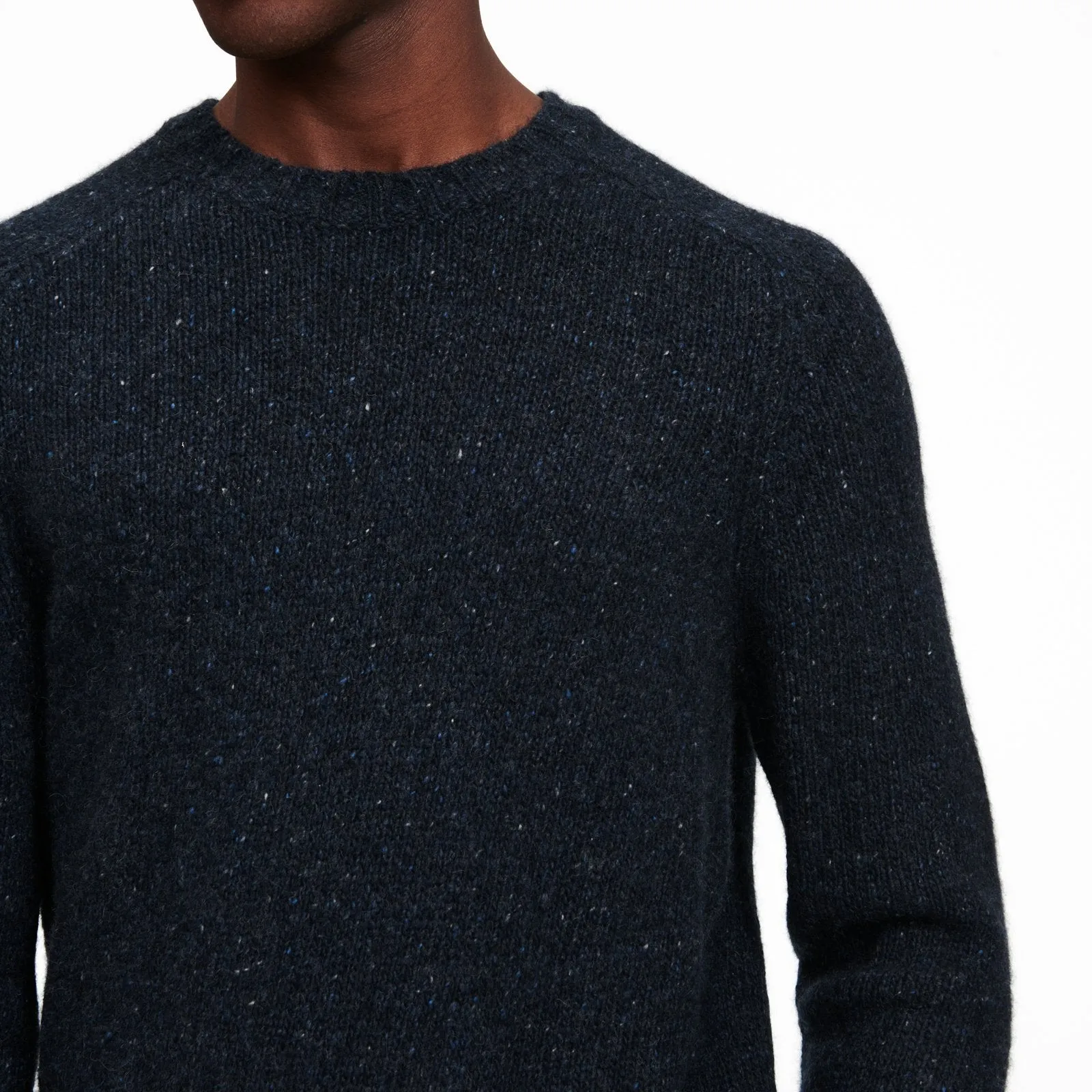 Marled Cashmere Crewneck Sweater