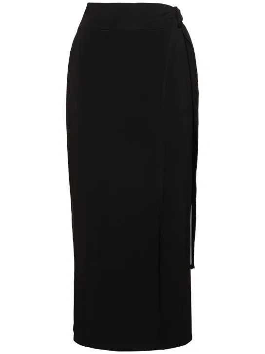 Max Mara   Beato viscose crepe midi sarong 