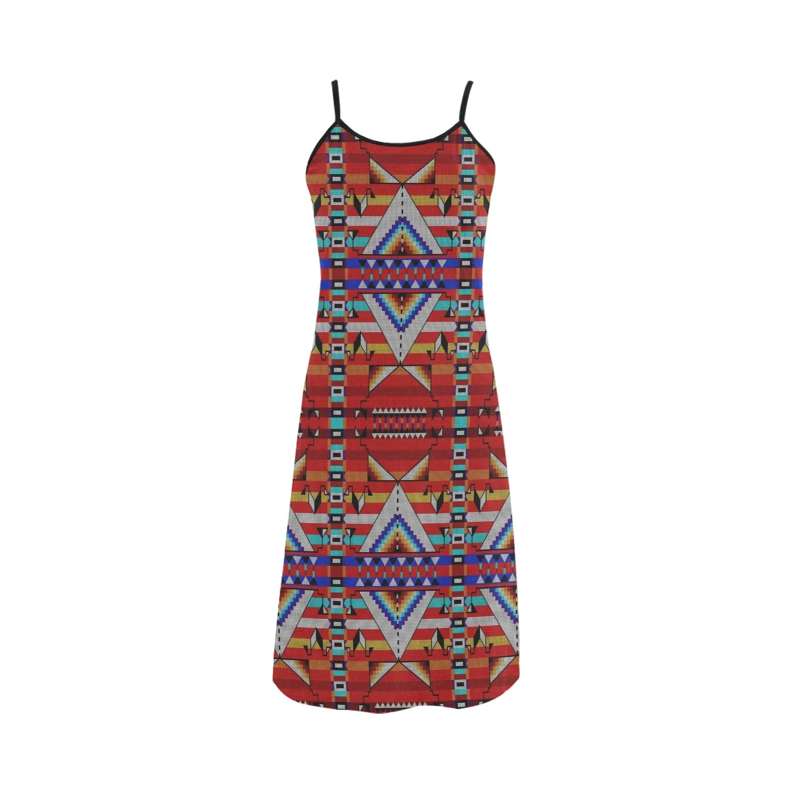 Medicine Blessing Red Alcestis Slip Dress (Model D05)