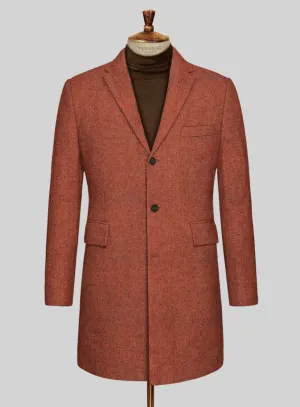 Melange Titan Rust Tweed Overcoat