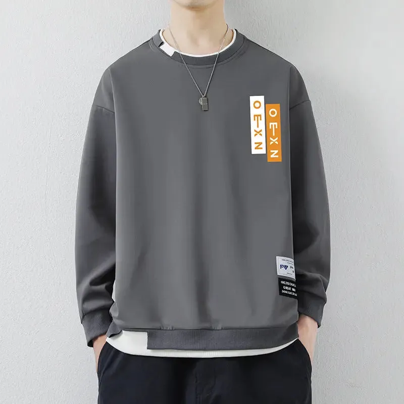 Men's Casual Sweatshirt Round Neck Pullover Top