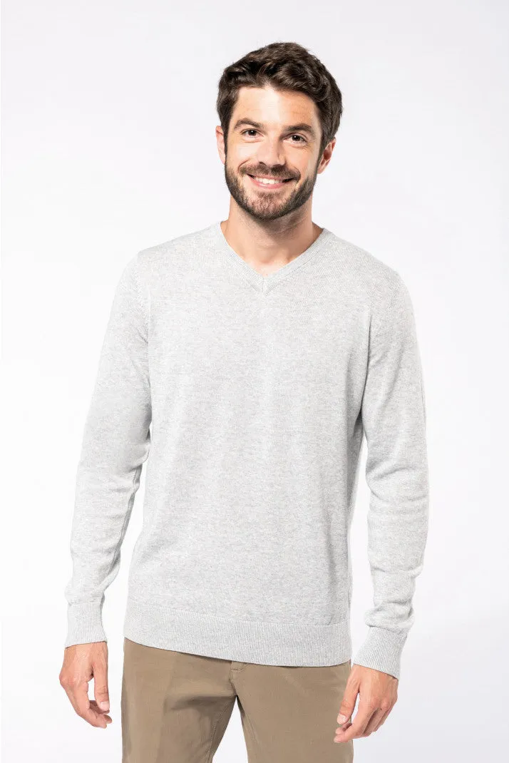 Men’s Eco-friendly V-neck Jumper - 270 g/m² - K980