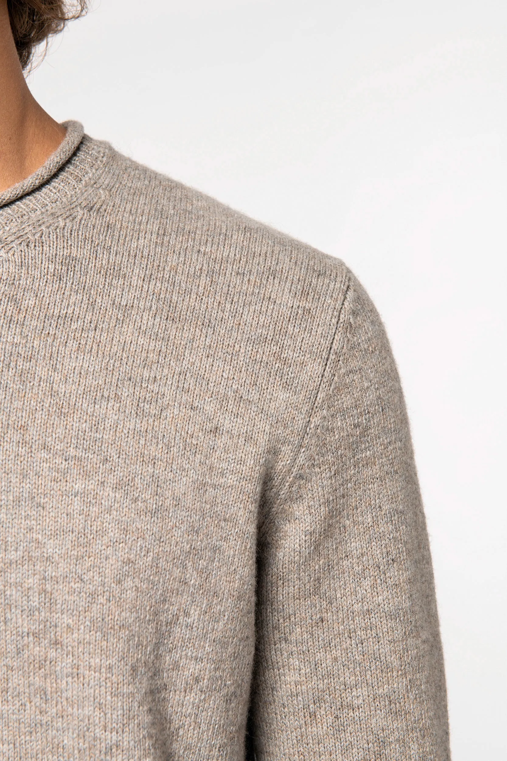 Men's Raw Edge Merino Wool Jumper - 370 g/m² - NS910