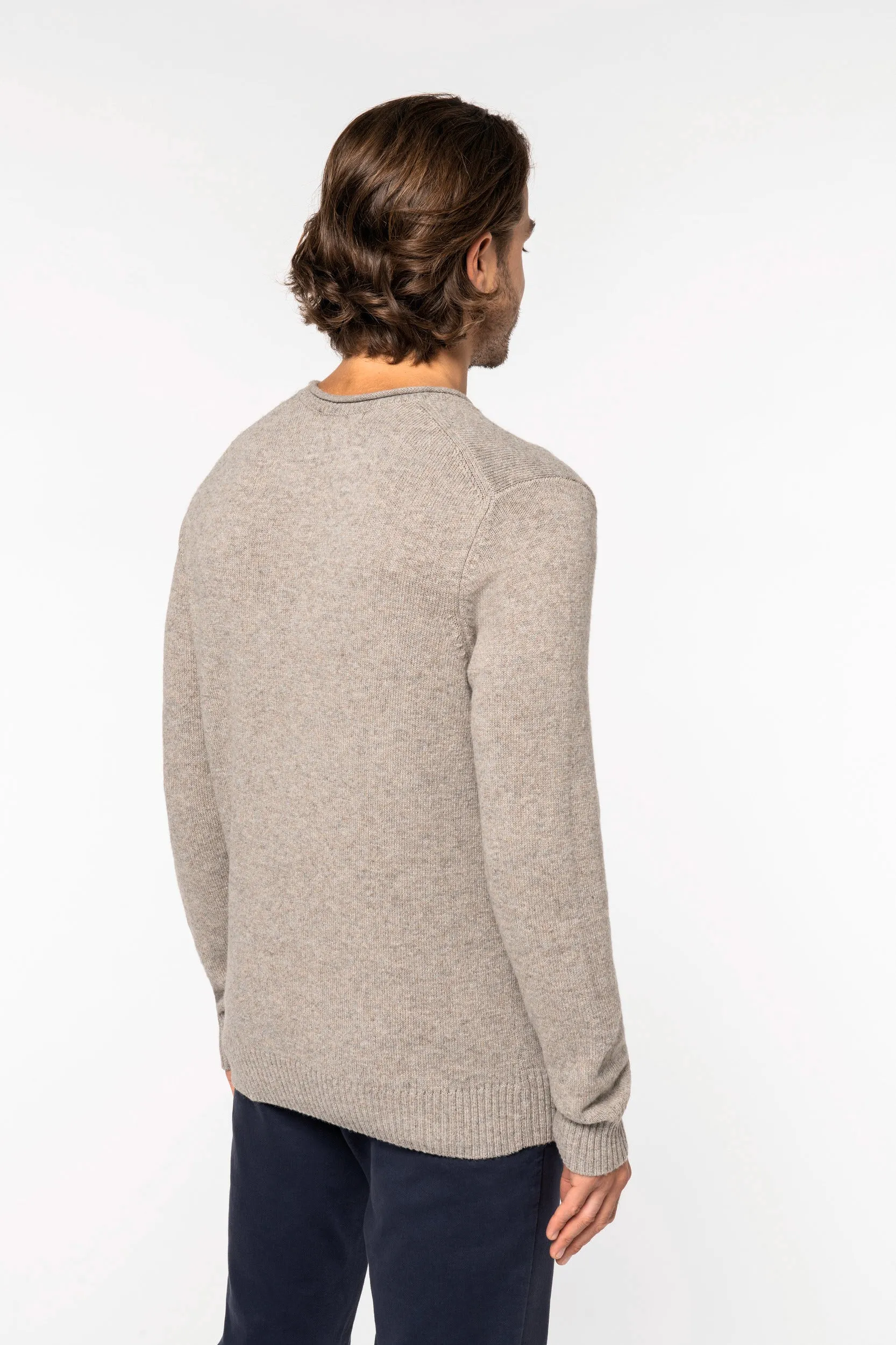 Men's Raw Edge Merino Wool Jumper - 370 g/m² - NS910