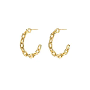 Midi Chain Hoop Earrings