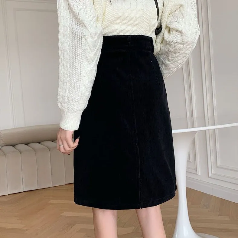 Midi Corduroy Skirt