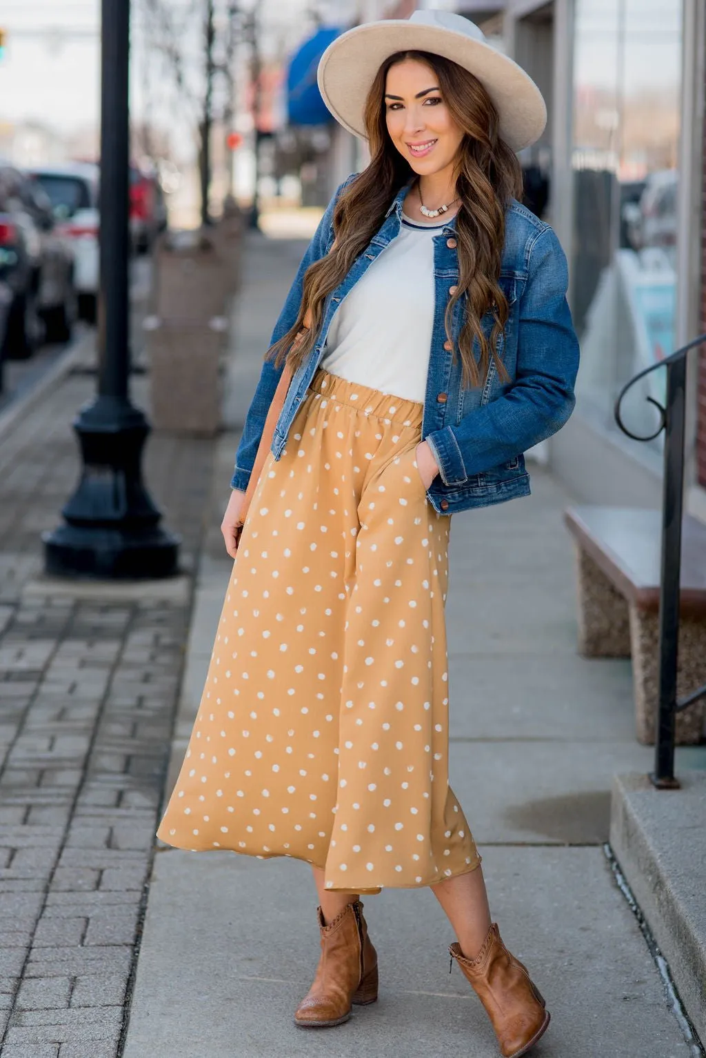 Midi Dot Skirt