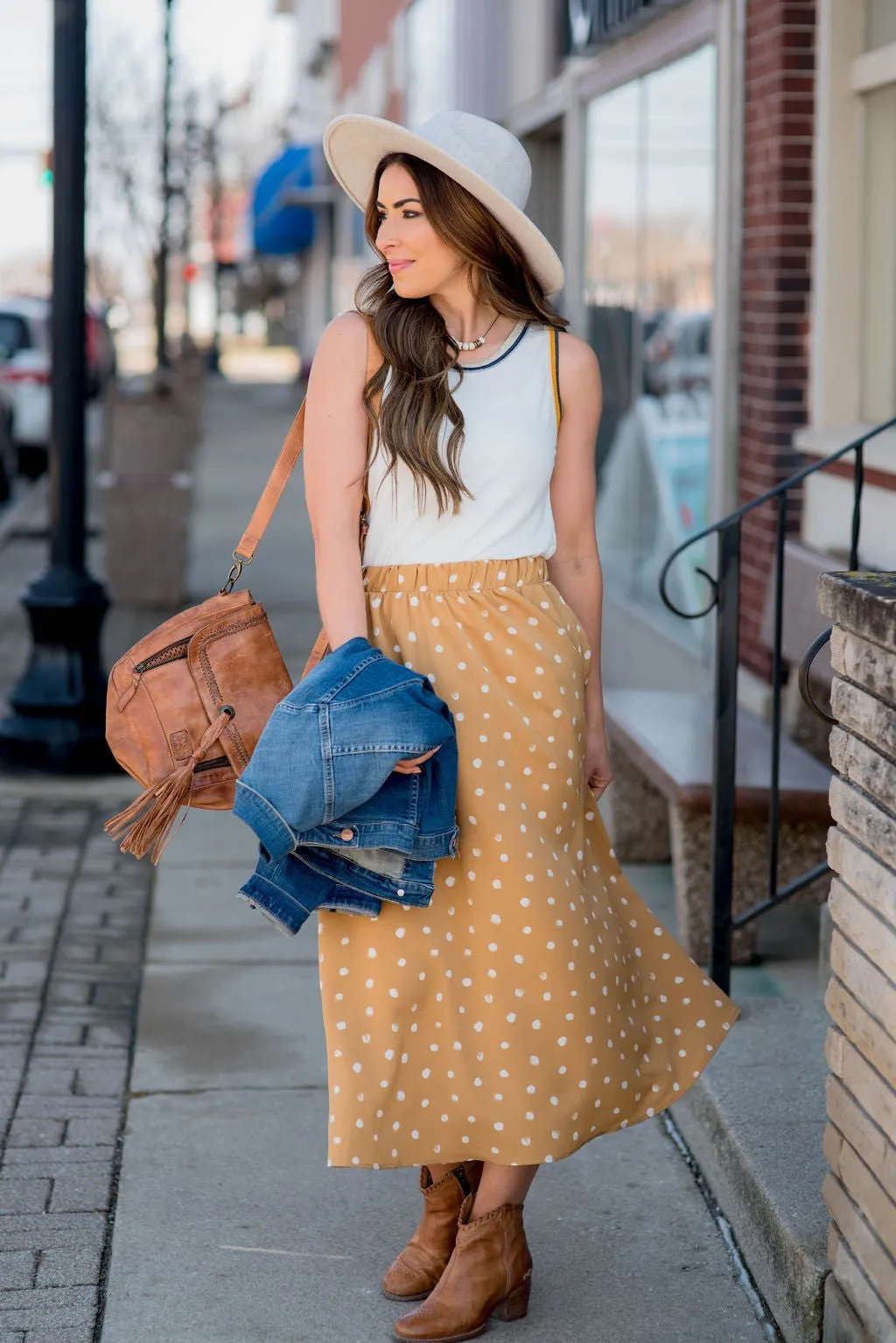 Midi Dot Skirt