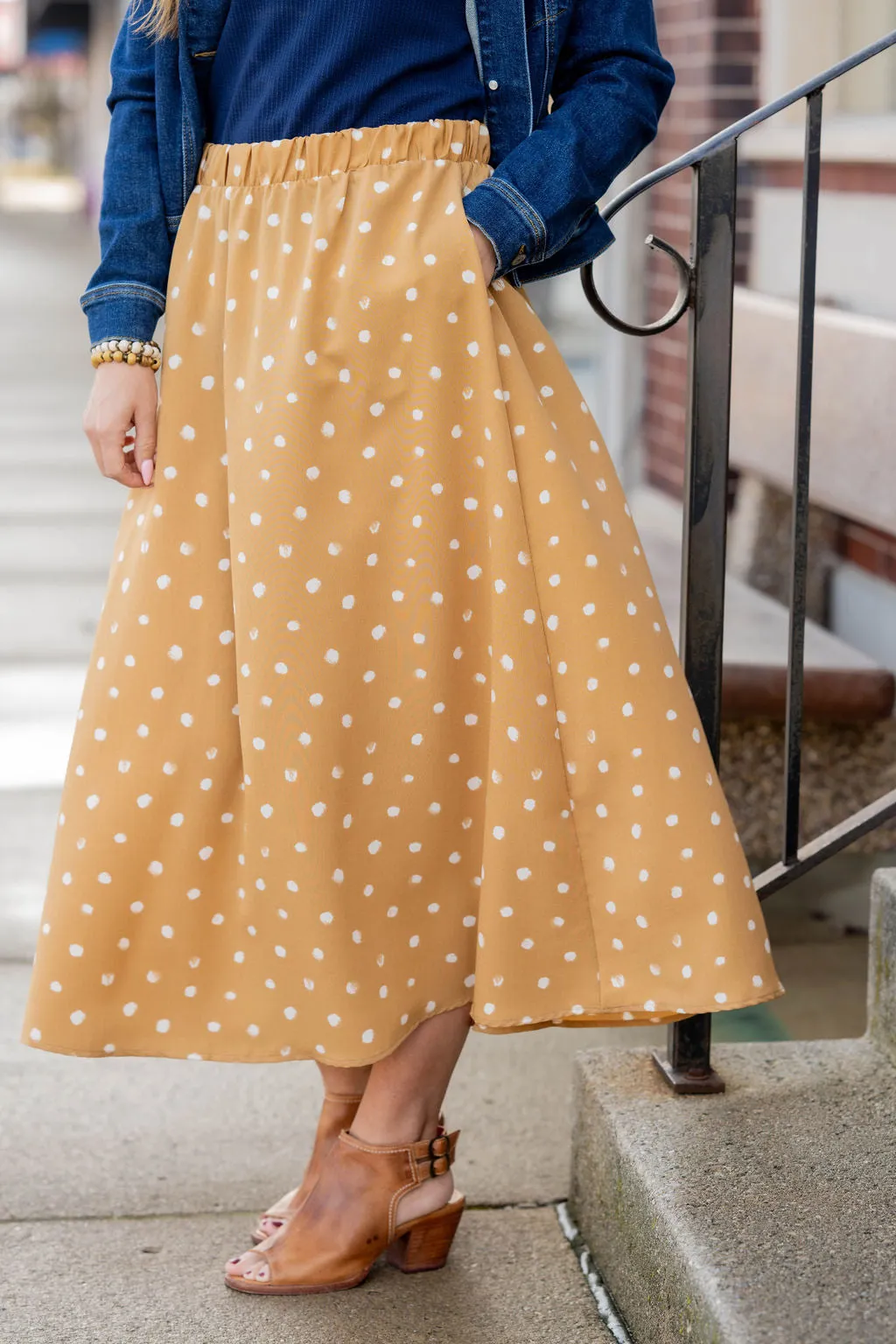 Midi Dot Skirt