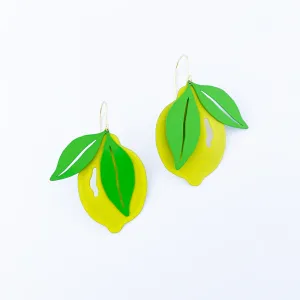 Midi Lemon Earrings - Yellow & Green