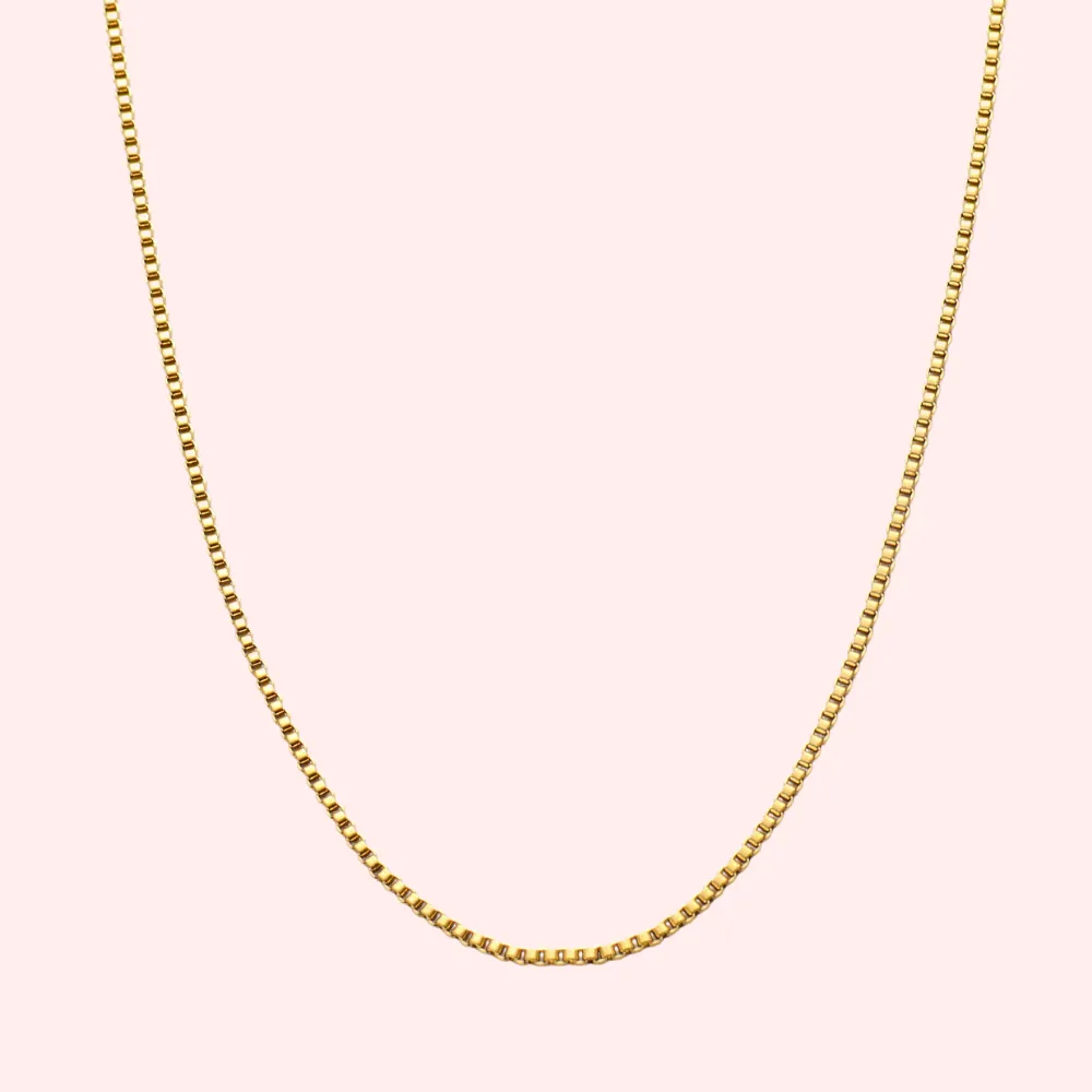 Mini Box Chain Hypoallergenic Necklace