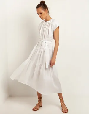 Minimal Midi Dress - White