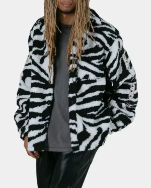 MNML Zebra Sherpa Jacket Black/White