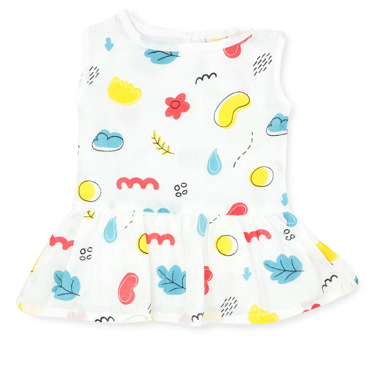 Muslin Frock for Baby Girl -  Sleeveless Organic Cotton -Season