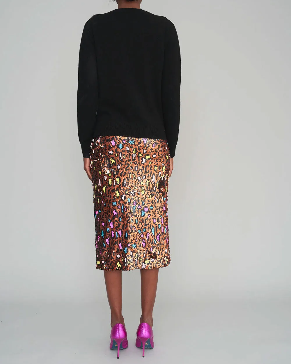 Neon Safari Sequin Liza Skirt