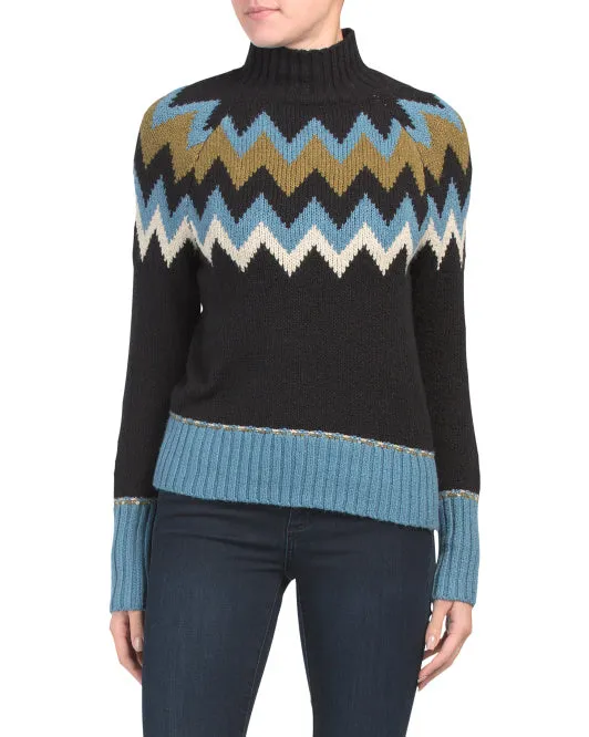 Nordic Mock Turtle Neck Sweater