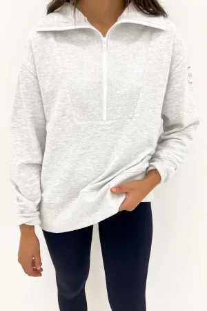 Nova Half Zip Sweater Grey Marle