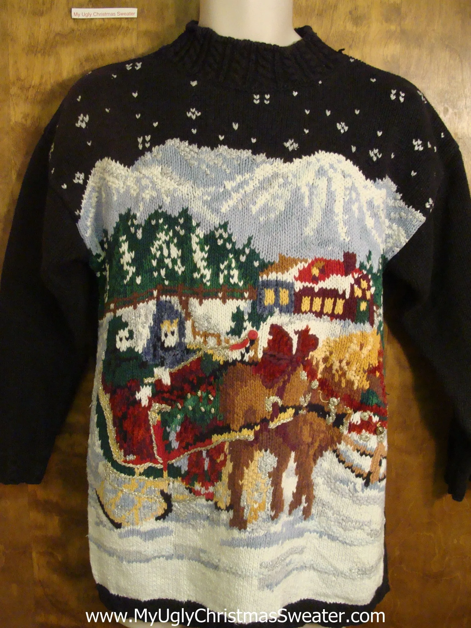 One Horse Sleigh Bad Christmas Sweater