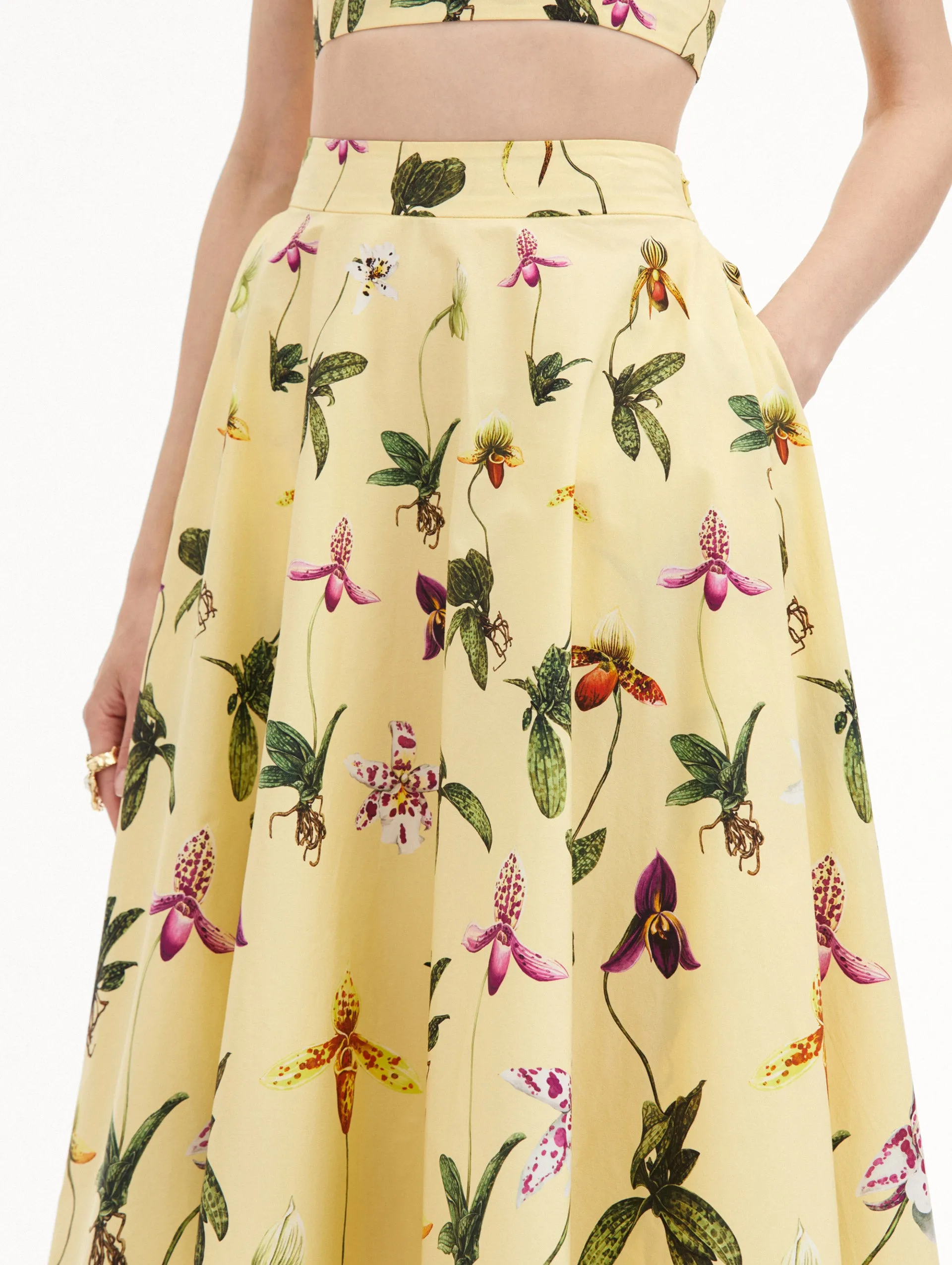 Orchid Cotton Poplin Skirt