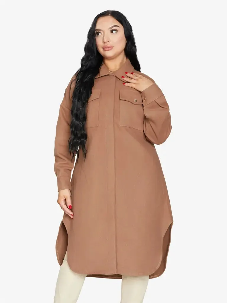 Oversized Longline Shacket