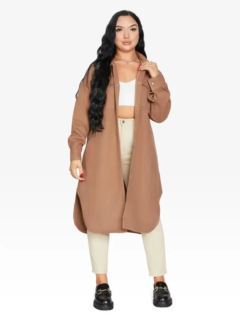 Oversized Longline Shacket