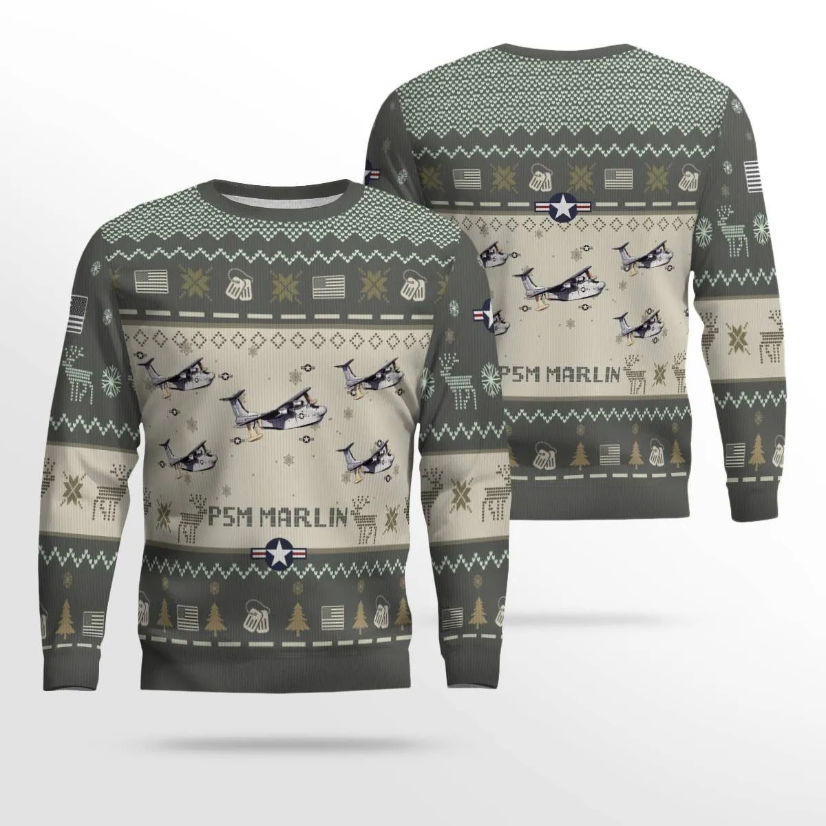 P5M Marlin Aircraft Ugly Sweater, Ugly Sweater Christmas Shirt for Men Dad Veteran