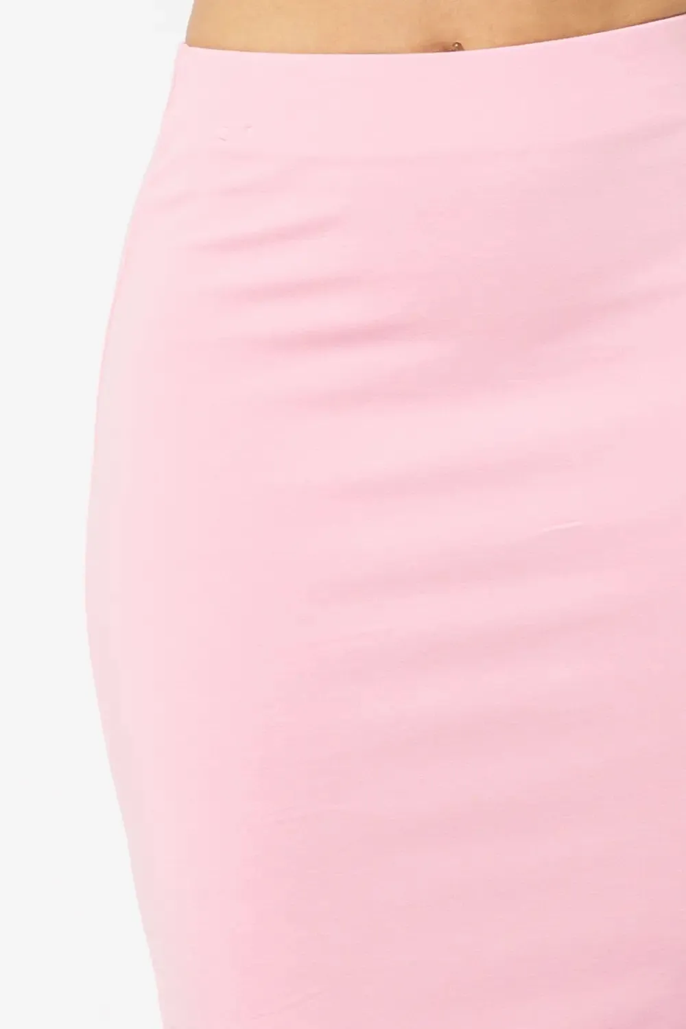 Pink Ponti Roma Midi Skirt