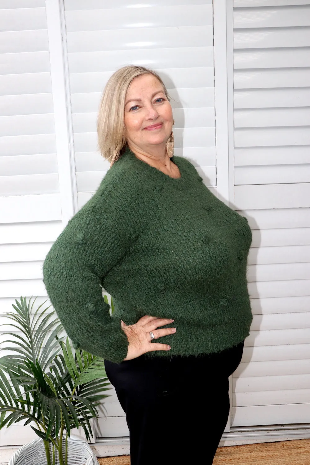 Promise Sweater in Forest Green